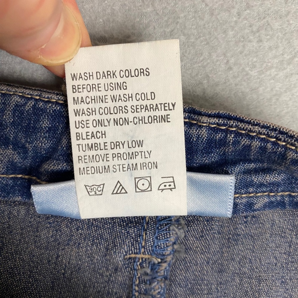 Chadwick's Pleated A-Line Stretch Denim Skirt Women 14 Blue - Picture 4 of 6